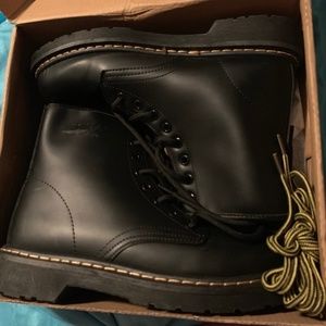 Black Combat Doc Marten Style Boot